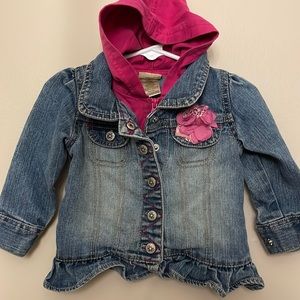 5/$25 Arizona Hooded Jean Jacket Size 12M